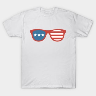 4th of July Sun Glasses America Red White and Blue T-Shirt